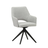 Spisestuestol Sid Dimehouse Grå LxBxH 59x56x53 Stof Hvid foto diagonalt set forfra