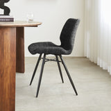 Spisestuestol Beau chenille Dimehouse Antracit LxBxH 72x68x50 Stof Atmosfærisk foto set fra siden
