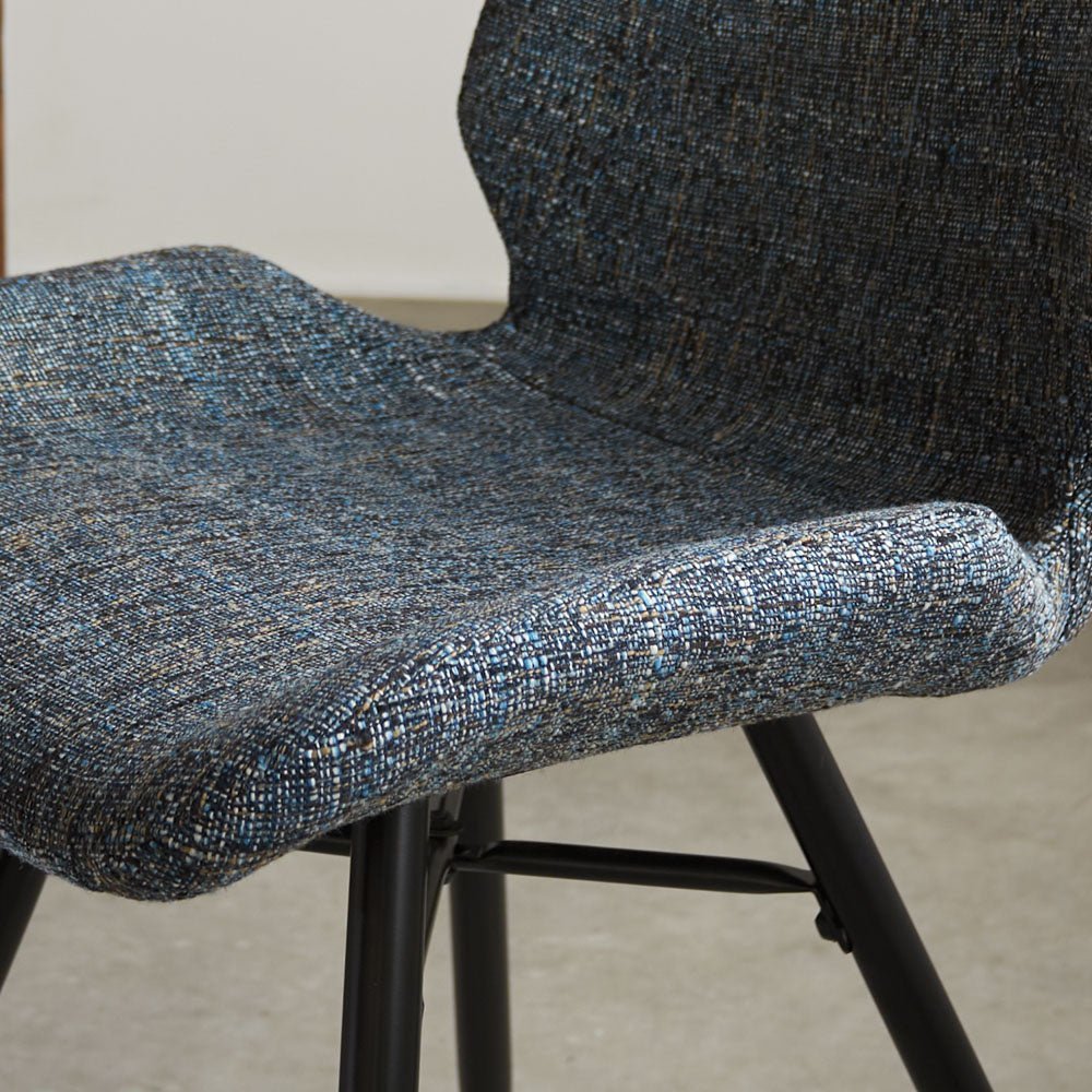Spisestuestol Beau chenille Dimehouse Blå LxBxH 72x68x50 Stof Atmosfærisk fotodetalje