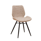 Spisestuestol Beau chenille Dimehouse Hvid LxBxH 72x68x50 Stof Hvid foto diagonalt set forfra