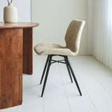 Spisestuestol Beau chenille Dimehouse Hvid LxBxH 72x68x50 Stof Atmosfærisk foto fra siden