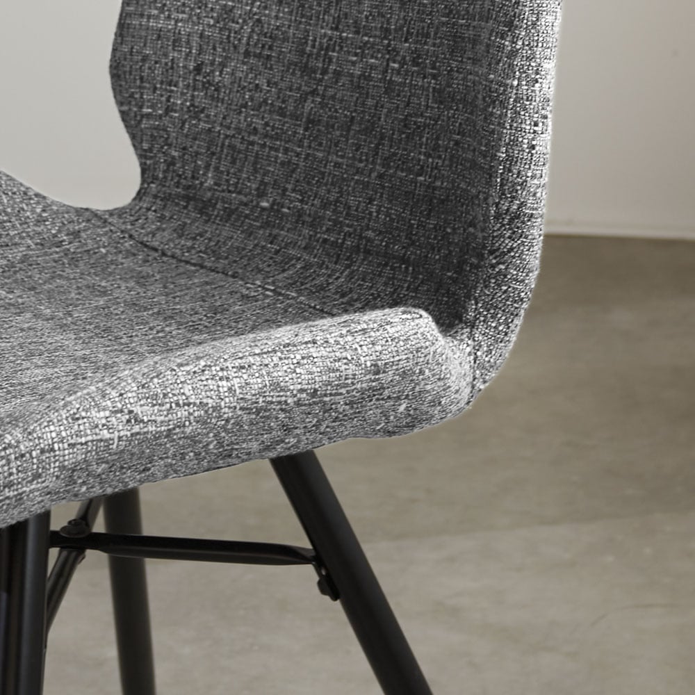Spisestuestol Beau chenille Dimehouse Grå LxBxH 72x68x50 Stof Atmosfærisk fotodetalje