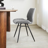 Spisestuestol Beau chenille Dimehouse Grå LxBxH 72x68x50 Stof Atmosfærisk foto fra siden