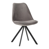 Spisestuestol Jace Dimehouse Antracit LxBxH 71x59x52 Stof Hvid foto diagonalt set forfra