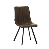 Spisestuestol Jimmy imiteret læder Dimehouse Taupe LxBxH 75x57x51 Kunstlæder Hvid foto diagonalt set forfra