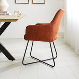 Spisestuestol Suzy Dimehouse Orange LxBxH 64x61x53 Stof Atmosfærisk foto fra siden