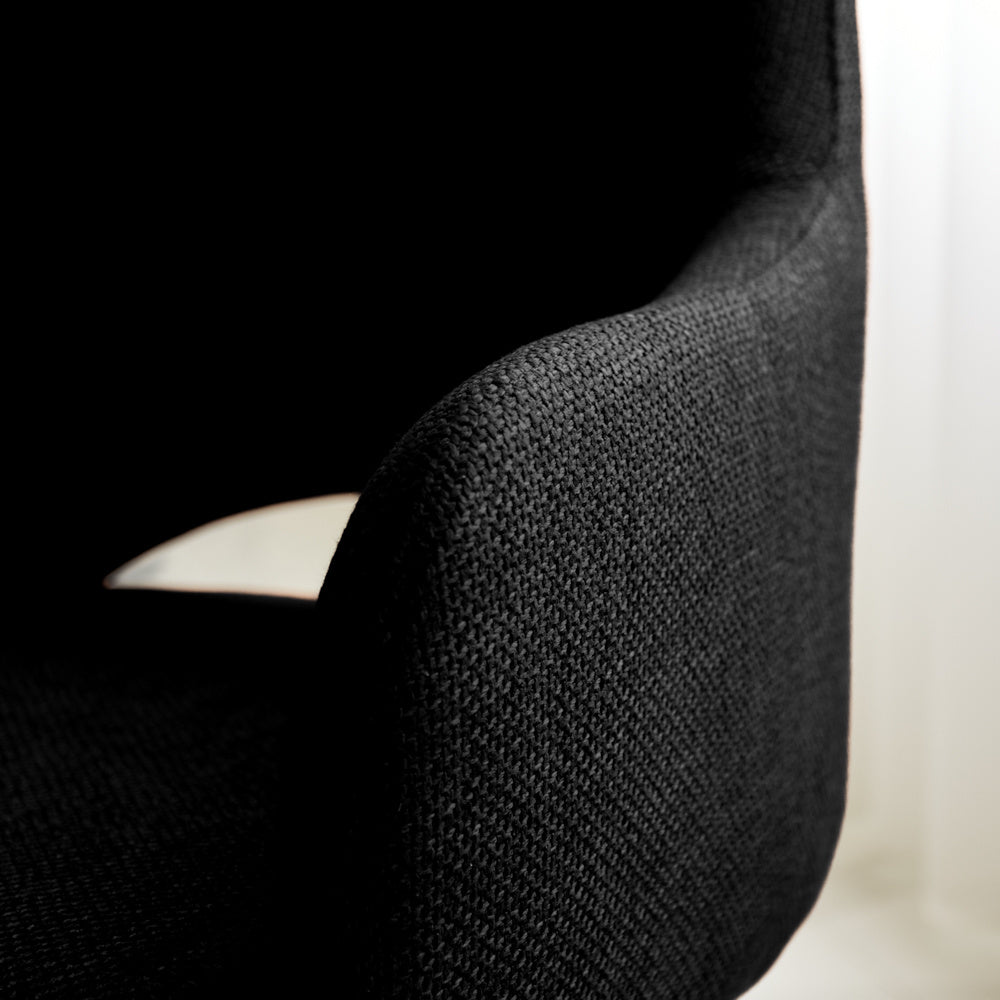 Spisestuestol Suzy Dimehouse Sort LxBxH 64x61x53 Stof Atmosfære foto anderledes