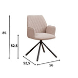 Spisestuestol Novan bouclé Dimehouse Beige LxBxH 67x59x57 Stof Hvid fotostørrelsesindikation