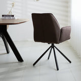 Spisestuestol Novan bouclé Dimehouse Brun LxBxH 67x59x57 Stof Atmosfærisk foto diagonalt set bagfra