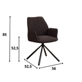 Spisestuestol Novan bouclé Dimehouse Brun LxBxH 67x59x57 Stof Hvid fotostørrelsesindikation
