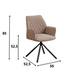 Spisestuestol Novan bouclé Dimehouse Taupe LxBxH 67x59x57 Stof Hvid fotostørrelsesindikation