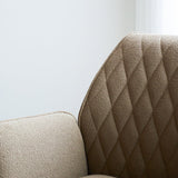 Spisestuestol Novan bouclé Dimehouse Taupe LxBxH 67x59x57 Stof Atmosfærisk fotodetalje