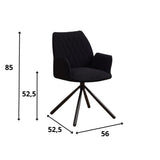 Spisestuestol Novan bouclé Dimehouse Sort LxBxH 67x59x57 Stof Hvid fotostørrelsesindikation