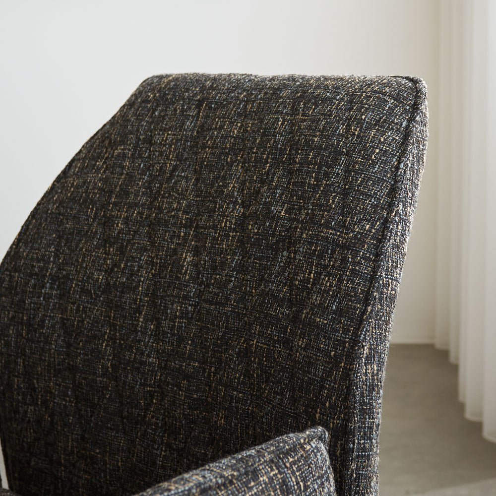 Spisestuestol Novan chenille Dimehouse Sort LxBxH 71x64x56 Stof Atmosfærisk fotodetalje