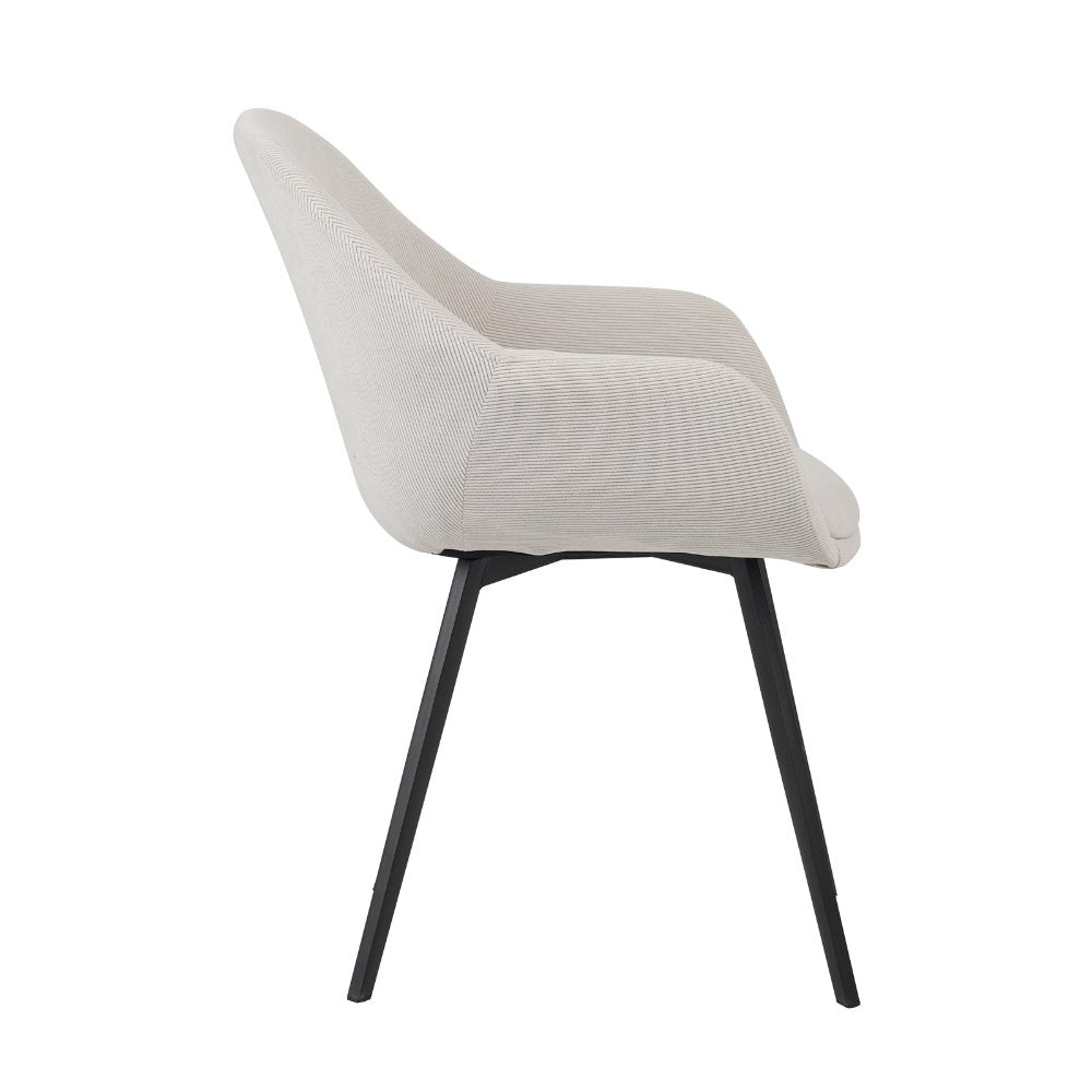 Spisestuestol Remy Dimehouse Beige LxBxH 64x59x58 Hvid foto fra siden