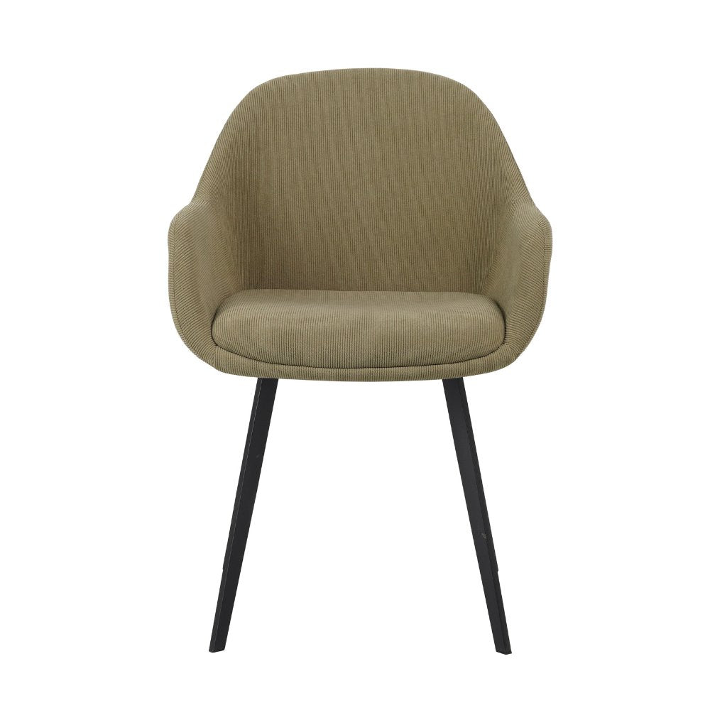 Spisestuestol Remy Dimehouse Olivengrøn LxBxH 64x59x58 Hvidt foto set forfra