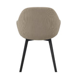 Spisestuestol Remy Dimehouse Taupe LxBxH 64x59x58 Hvid foto diagonalt set bagfra