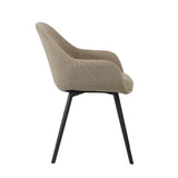 Spisestuestol Remy Dimehouse Taupe LxBxH 64x59x58 Hvid foto fra siden