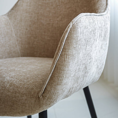 Spisestuestol Sev Dimehouse Beige LxBxH 68x62x61 Stof Atmosfærisk fotodetalje