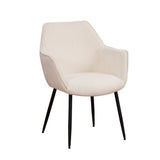 Spisestuestol Sev Dimehouse Hvid LxBxH 68x62x61 Stof Hvid foto diagonalt set forfra