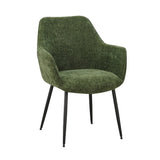 Spisestuestol Sev Dimehouse Grøn LxBxH 68x62x61 Stof Hvid foto diagonalt set forfra