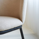 Spisestuestol Tess Dimehouse Beige LxBxH 65x62x56 Stof Atmosfære foto anderledes