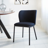Spisestuestol Tess Dimehouse Sort LxBxH 65x62x56 Stof Atmosfærisk foto diagonalt set forfra