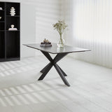 Eettafel Edin Black Dimehouse Zwart LxBxH 161x92x11 Sintered stone Sfeerfoto vooraanzicht