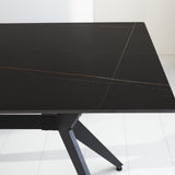 Eettafel Grace Black Dimehouse Zwart LxBxH 215x105x10 Sintered stone Sfeerfoto schuin vooraanzicht