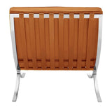 Lænestol Expo Dimehouse Cognac LxBxH 80x78x78 Koskind Læder Hvid foto diagonalt set bagfra