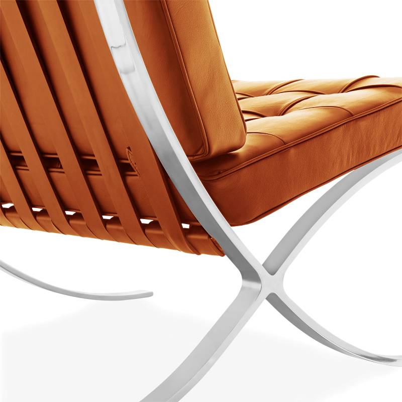 Lænestol Expo Dimehouse Cognac LxBxH 80x78x78 Koskind Læder Hvid foto diagonalt set bagfra