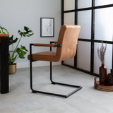 Spisestuestol Dean Dimehouse Cognac LxBxH 70x58x57 Stof Atmosfærisk foto fra siden