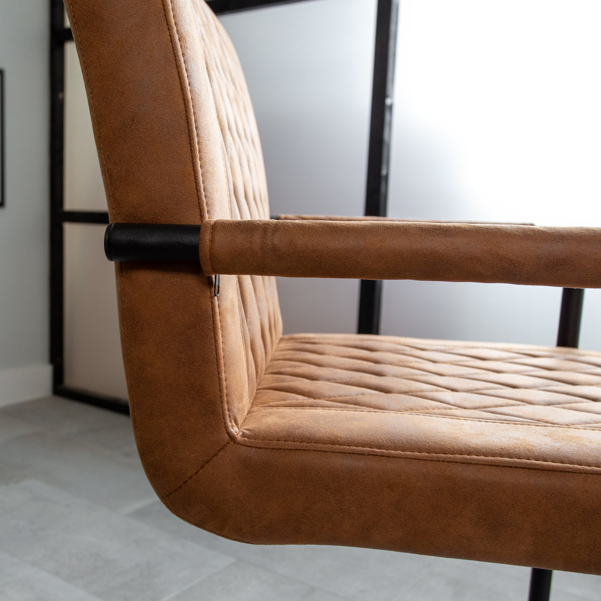 Spisestuestol Dean Dimehouse Cognac LxBxH 70x58x57 Stof Atmosfære foto anderledes