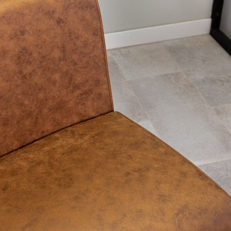 Spisestuestol Nathan Dimehouse Cognac LxBxH 75x62x56 Stof Atmosfærisk fotodetalje