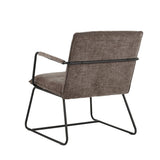 Hailey Chenille lænestol Dimehouse Grå LxBxH 66x64x37 Stof Hvid foto diagonalt set bagfra