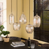 Hængelampe Anna DH Interiør Diamant LxBxH 130x47x29 Glas Atmosfærisk foto diagonalt set forfra