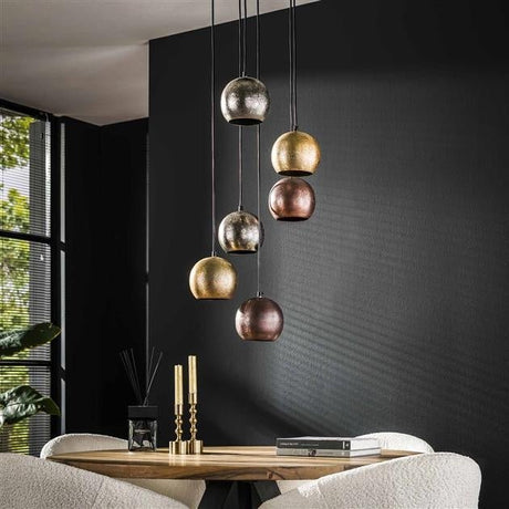Hængelampe Berns DH Interiør Nikkel LxBxH 47x43x25 Nikkel Atmosfærisk foto diagonalt set forfra