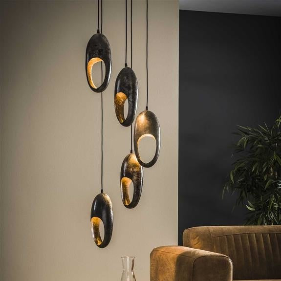 Hanglamp Jude DH Interior Zilver LxBxH 42x39x38 Zilver Sfeerfoto schuin vooraanzicht