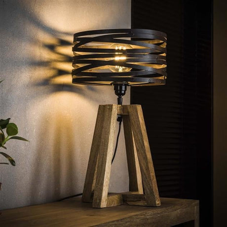 Bordlampe Twist DH Interiør Grå LxBxH 48x38x38 Skifergrå Omgivende foto diagonalt set forfra