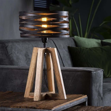 Bordlampe Twist DH Interiør Grå LxBxH 48x38x38 Skifergrå Omgivende foto diagonalt set forfra