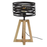Bordlampe Twist DH Interiør Grå LxBxH 48x38x38 Skifergrå Hvid foto diagonalt set forfra