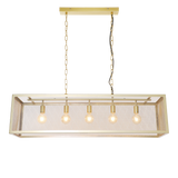 Duncan hængelampe Dimehouse Guld LxBxH 125x41x36 Metal Hvid foto diagonalt set forfra