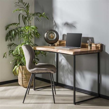 Skrivebord Aberdeen DH Interiør Acacia LxBxH 115x75x18 Akacietræ Atmosfærisk foto diagonalt set forfra