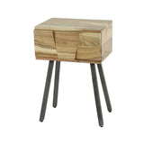 Sengebord Damon DH Interiør Acacia LxBxH 60x40x30 Akacietræ Hvid foto set forfra