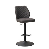 Barstol Grizzly Dimehouse Antracit LxBxH 65x56x52 Mikrofiber Hvid foto diagonalt set forfra