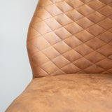 Barstol Grizzly Dimehouse Cognac LxBxH 65x56x52 Mikrofiber Atmosfærisk fotodetalje