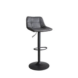 Barstol Jason Dimehouse Antracit LxBxH 82x52x39 Kunstlæder Hvid foto diagonalt set forfra
