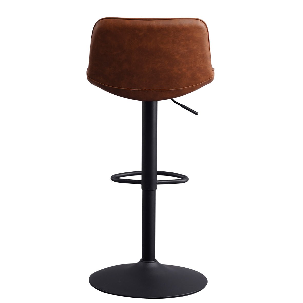 Barstol Jason Dimehouse Cognac LxBxH 82x52x39 Kunstlæder Hvid foto diagonalt set bagfra