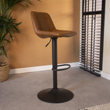 Barstol Jason Dimehouse Cognac LxBxH 82x52x39 Kunstlæder Atmosfærisk foto set fra siden