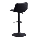 Barstol Jason Dimehouse Sort LxBxH 82x52x39 Kunstlæder Hvid foto diagonalt set bagfra